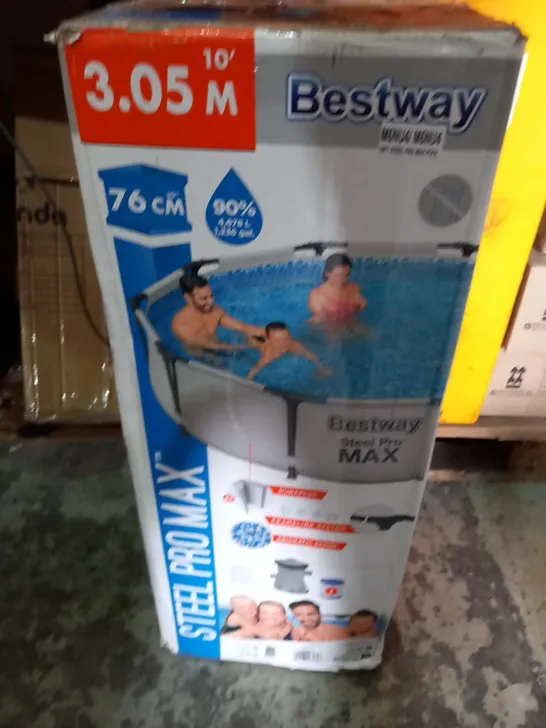 BOXED BESTWAY 10FT STEEL PRO MAX POOL