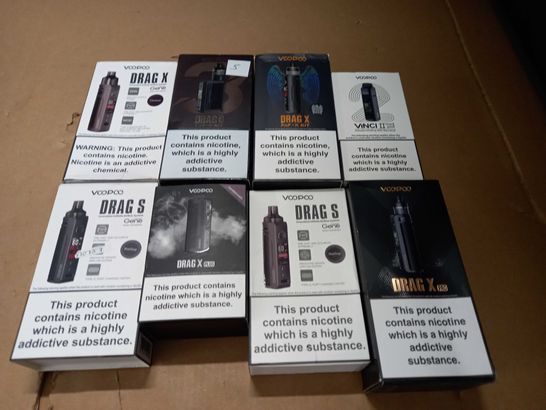 LOT OF APPROXIMATELY 38 ASSORTED VAPING ITEMS TO INCLUDE VOOPOO DRAG S AND VINCI 2