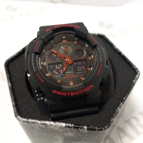 BOXED G SHOCK CASIO GA-100BNR-1AER WRIST WATCH