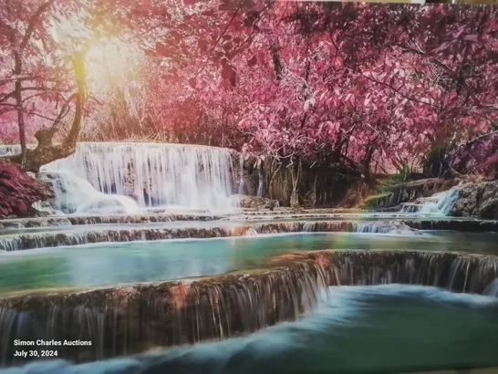 PINK TREE BEAUTY 3 WATERFALL - CANVAS 