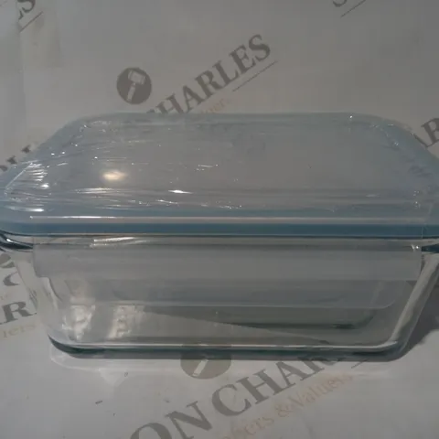 BOXED HOMIU SET OF 4 GLASS FOOD CONTAINERS WITH PLASTIC LIDS