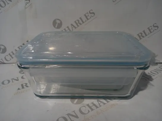 BOXED HOMIU SET OF 4 GLASS FOOD CONTAINERS WITH PLASTIC LIDS