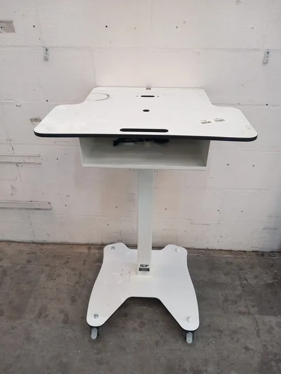 3 ASSORTED WHITE MOBILE WORKSTATIONS