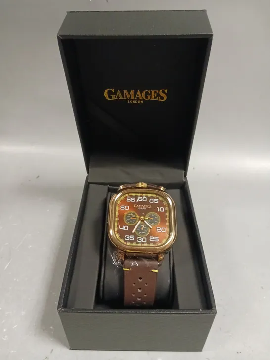 GAMAGES OF LONDON LIMITED EDITION HAND ASSEMBLED VERTICAL ASTUTE AUTOMATIC BROWN