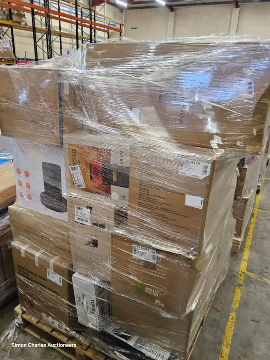 PALLET OF APPROXIMATELY 25 UNPROCESSED RAW RETURN HOUSEHOLD AND ELECTRICAL GOODS TO INCLUDE;