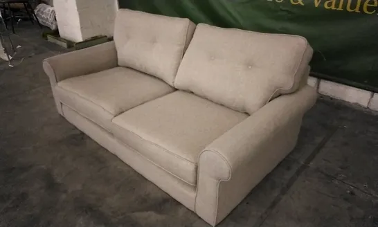 DESIGNER BEIGE FABRIC 2 SEATER SOFA