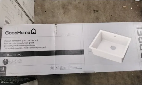 BOXED SORREL MEDIUM COMPOSITE QUARTZ KITCHEN SINK