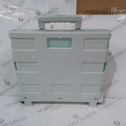 BOXED ORGANISED OPTIONS FOLDABLE PLASTIC SHOPPING CART WITH LID