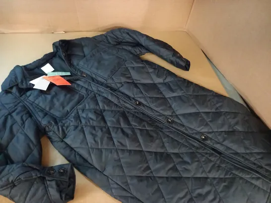 H&M BLACK QUILTED COAT - EUR XS