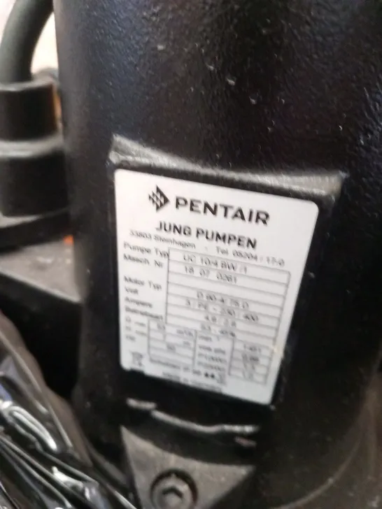 PENTAIR JUNG PUMPEN UC 10/4 BW /1 SEWAGE LIFTING STATION