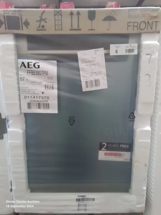 AEG 9000 COMFORT LIFT 60cm FREESTANDING 14 PLACE DISHWASHER Model FFB93807PM RRP £1000