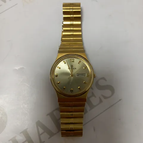 TITAN LADIES GOLD BRACELET WATCH 