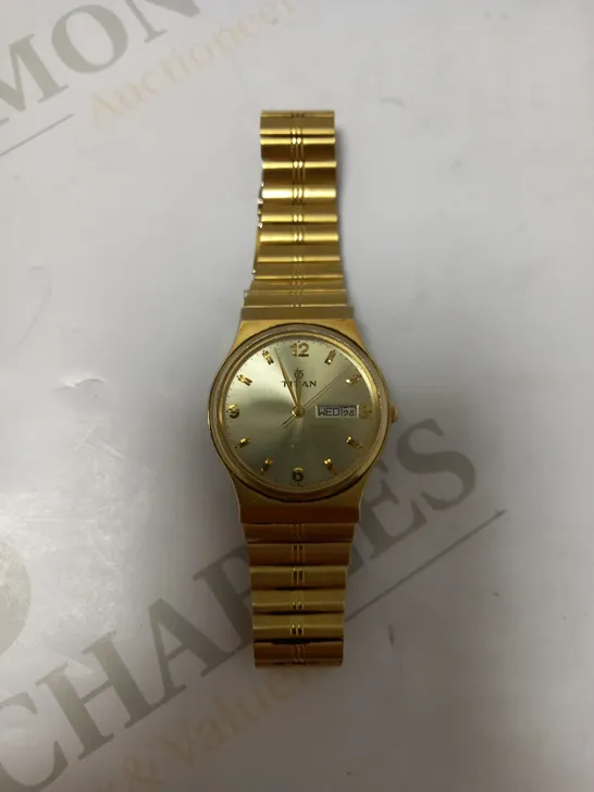 TITAN LADIES GOLD BRACELET WATCH 