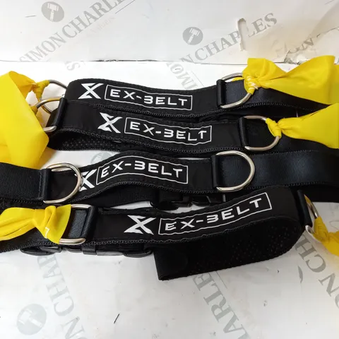 SET OF 4 EX-BELT EXERCISE BELTS WITH 16 RESISTANCE BANDS