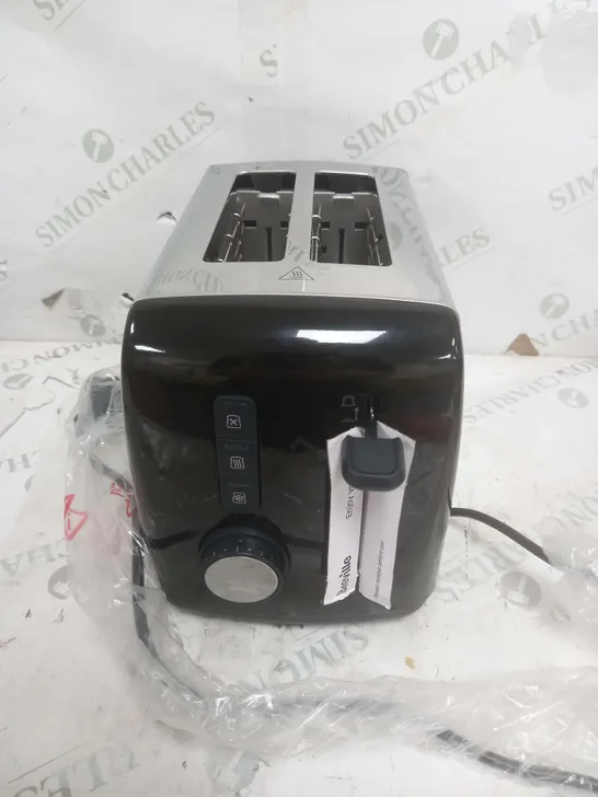 BOXED BREVILLE OUTLINE COLLECTION BLACK STAINLESS STEEL 2 SLICE TOASTER