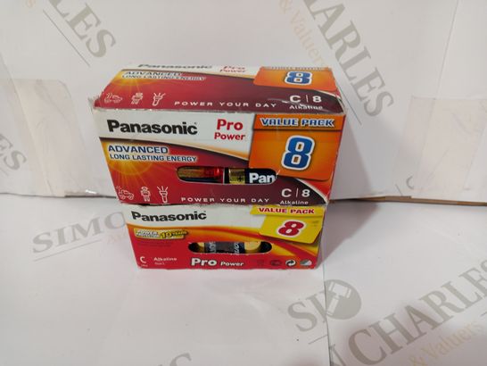 LOT OF 2 ASSORTED PACKS OF PANASONIC PRO BATTERIES (PRO POWER, C)