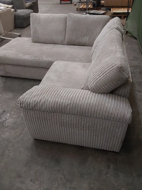 AMALFI STANDARD FABRIC CORDUROY UPHOLSTERED CORNER CHAISE SOFA