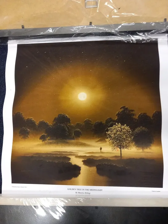 GOLDEN TREE IN THE MOONLIGHT BY MAURICE BISHOP SIGNED PRINT