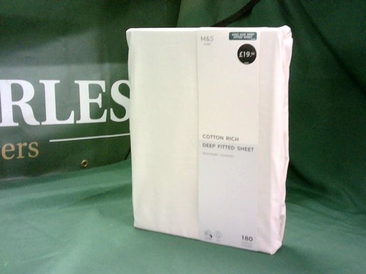 Lot 9006 M&S HOME KING SIZE DEEP FITTED SHEET WHITE Simon Charles