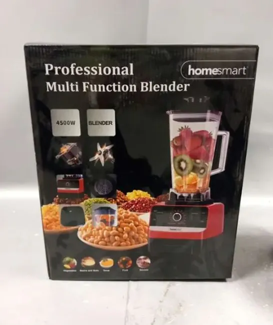 BRAND NEW BOXED HOMESMART - FOOD PROCESSOR AND BLENDER 4500 W (SIZE 20X21X49 CM) - BLACK