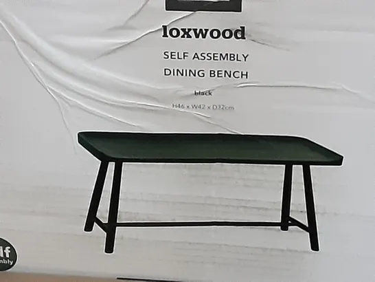 BOXED LOXWOOD DINING BENCH , H46 X W42 X D32CM 