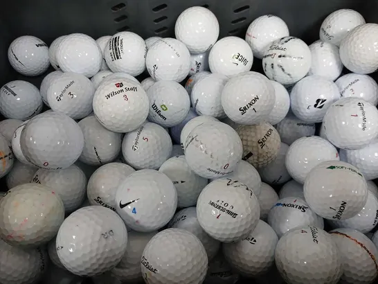 BOX OF APPROXIMATELY 20 ASSORTED GOLF BALLS TO INCLUDE - TAYLOR MADE, SRIXON , CALLAWAY WTC