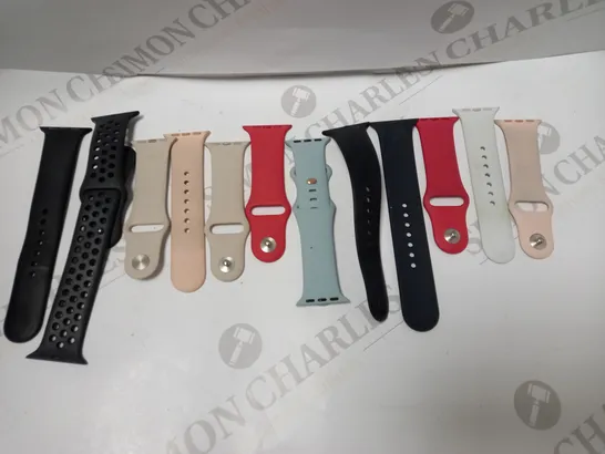 LARGE QUANTITY OF LOOSE ASSORTED APPLE WATCH STRAPS IN ASSORTED COLOURS	