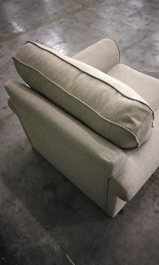 DESIGNER CREAM FABRIC ARMCHAIR