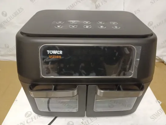 TOWER T17102, VORTX VIZION DUAL COMPARTMENT 11L AIR FRYER OVEN