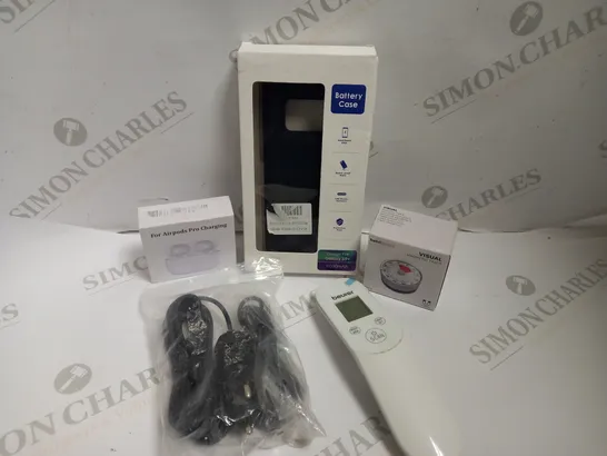 BOX OF APPROX 10 ASSORTED ITEMS TO INCLUDE MAGNETIC TIMER, AIRPOD CHARGING CASE AND PHONE CASE