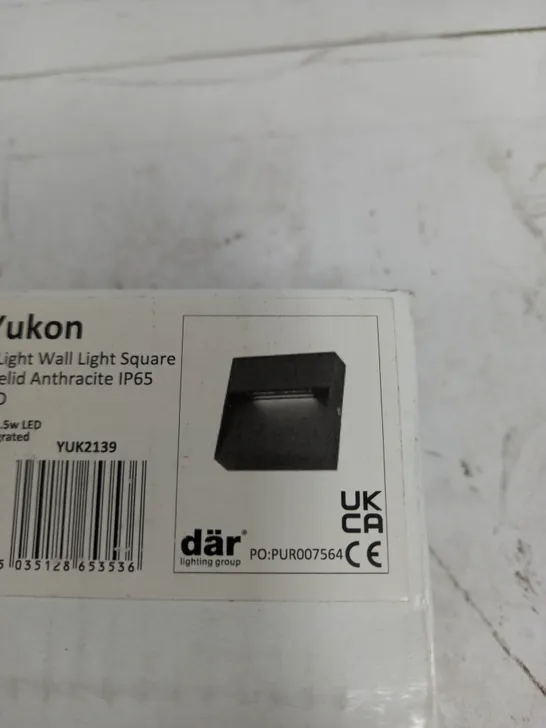 YUKON 1 LIGHT WALL LIGHT SQUARE EYELID ANTHRACITE IP65 LED