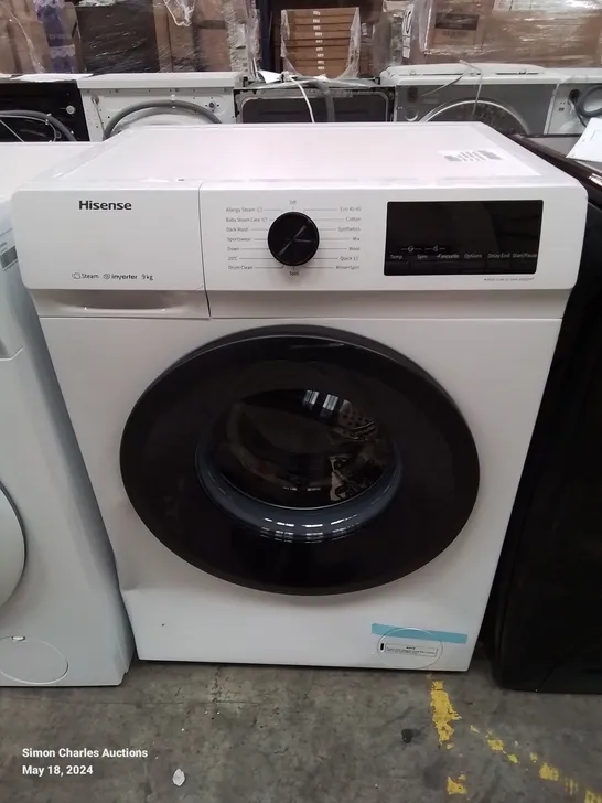 HISENSE FREESTANDING 9KG WASHING MACHINE - -COLLECTION ONLY-