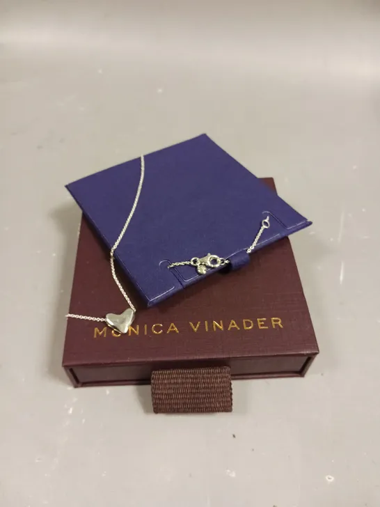 MONICA VINADER HEART DROP CHAIN LINK NECKLACE 