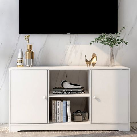 BOXED ALURED TV STAND FOR TV'S UP TO 58"