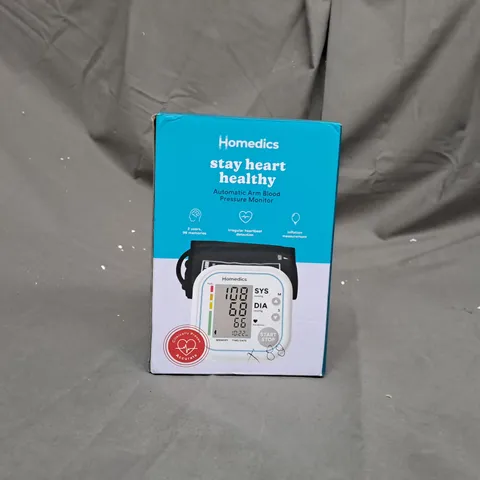 APPROXIMATELY 10 BOXED HOMEDICS AUTOMATIC ARM BLOOD PRESSURE MONITOR 