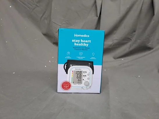 APPROXIMATELY 10 BOXED HOMEDICS AUTOMATIC ARM BLOOD PRESSURE MONITOR 