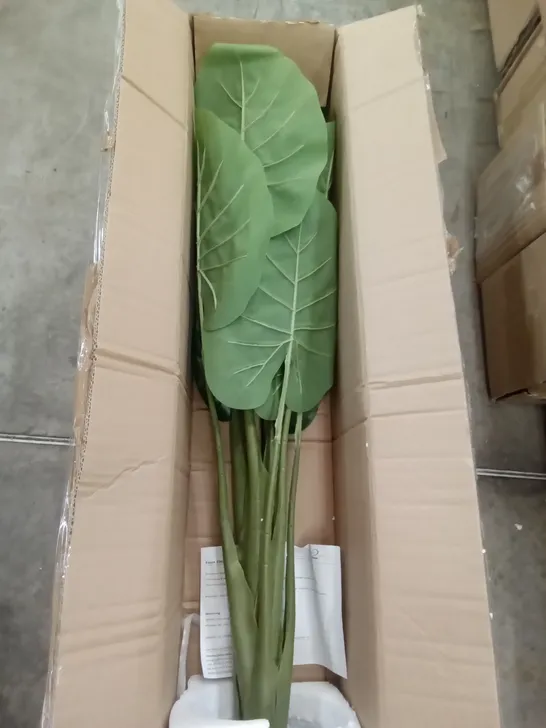 BOXED FAUX ELEPHANT EAR ARTIFICAL PLANT