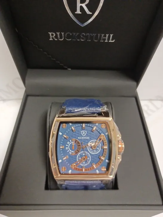 RUCKSTUHL LEATHER STRAP WATCH