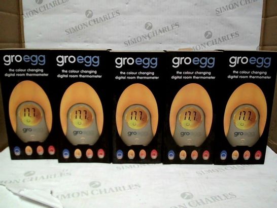 LOT OF APPROXIMATELY 5 BRAND NEW GRO EGG DIGITAL ROOM THERMOMETERS