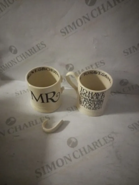 BLACK TOAST MR SET OF 2 CUPS RRP £46