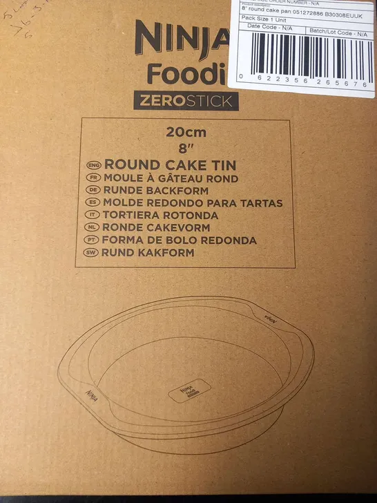 FIVE BRAND NEW BOXED NINJA FOODIE ZERO STICK 20CM 8" ROUND CAKE TINS