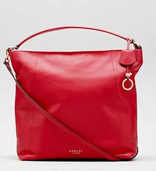 RADLEY LONDON BUTTERCUP GROVE LEATHER HOBO MULTIWAY BAG RED