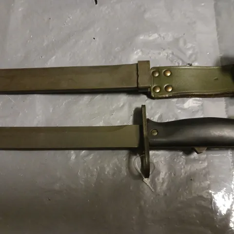 VINTAGE 8" KNIFE WITH METAL SHEATH