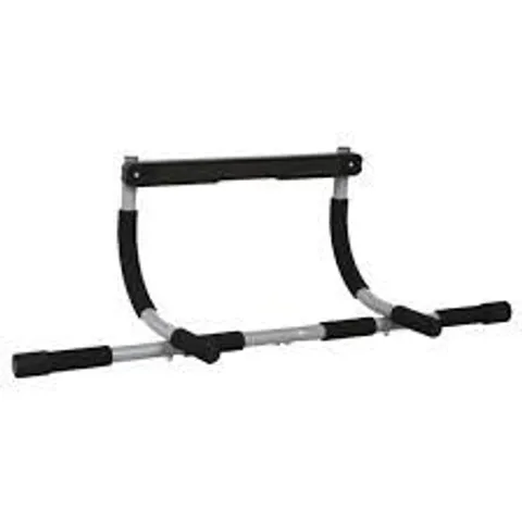 BOXED HOMCOM PULL-UP BAR FOR DOORWAY, HOME FITNESS DOOR HORIZONTAL BAR PUSH UP BAR FOR INDOOR GYM UPPER BODY WORKOUT, GREY