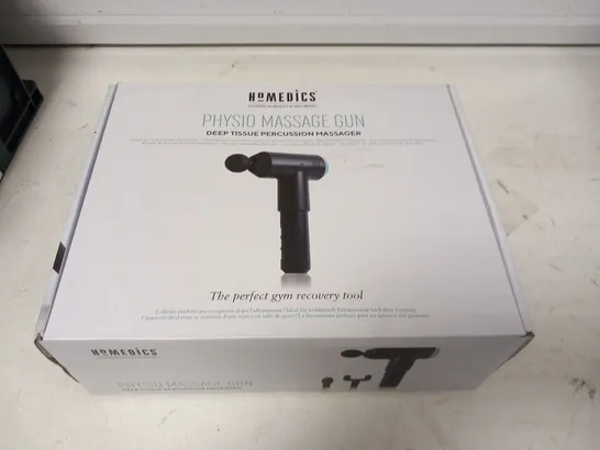 BOXED HOMEDICS PHYSIO MASSAGE GUN DEEP TISSUE PERCUSSION MASSAGER