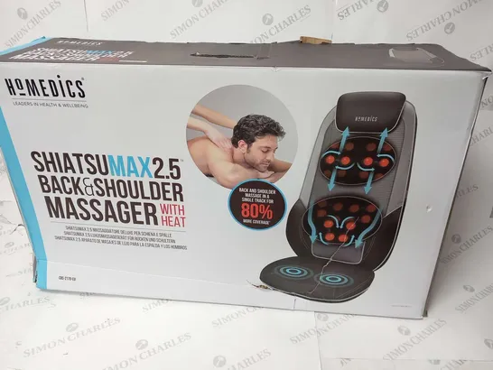 BOXED HOMEDICS SHIATSU MAX 2.5 BACK AND SHOULDER MASSAGER WITH HEAT CBS-2170-EU