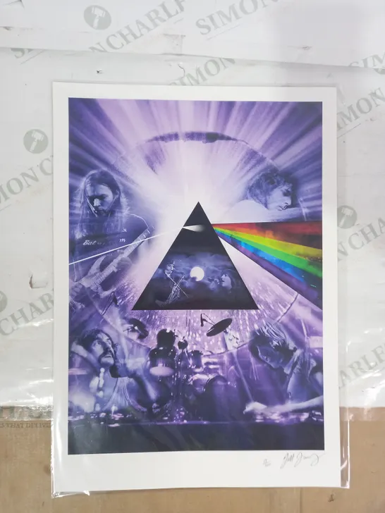 JILL FURMANOVSKY SIGNED LIMITED EDITION DARK SIDE OF THE MOON CUSTOM ART PRINT 13/100