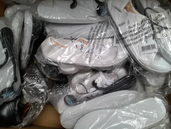 BOX OF APPROXIMATELY 15 ASSORTED PAIRS OF SHOES IN VARIOUS STYLES AND SIZES TO INCLUDE ASHWOOD, LOVE YOUR SHOES, ETC