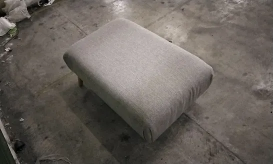 QUALITY DESIGNER GREY FABRIC FOOTSTOOL 