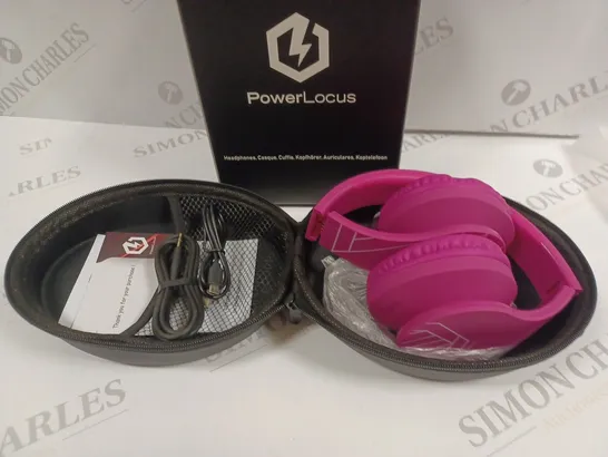 BOXED POWERLOCUS PINK KIDS WIRELESS HEADPHONES